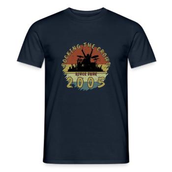 20. Geburtstag Rocking the crowd DRM 06/2005 - Männer T-Shirt - Navy - Vorne - AI Model Male 178 light (178cm)