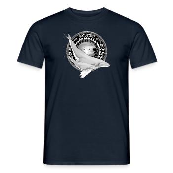 Baleine à bosse hawaïenne - T-shirt homme - marine - Devant - AI Model Male 178 light (178cm)