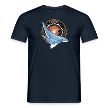 Baleine à bosse hawaïenne - T-shirt homme - marine - Devant - AI Model Male 178 light (178cm)