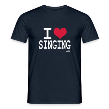 singing - Men's T-Shirt - navy - Front - AI Model Male 178 light (178cm)