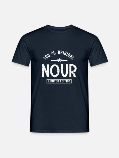 Nour personalisiertes Hemd Arabischer Name Nour - Männer T-Shirt - Navy