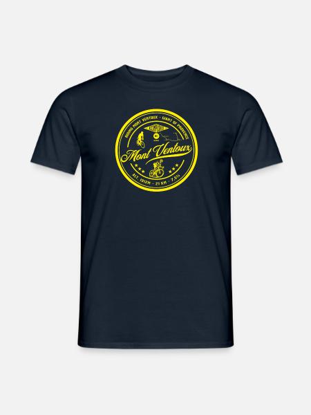Mont Ventoux jaune, vélo de route, cyclisme, vélo - T-shirt homme - marine