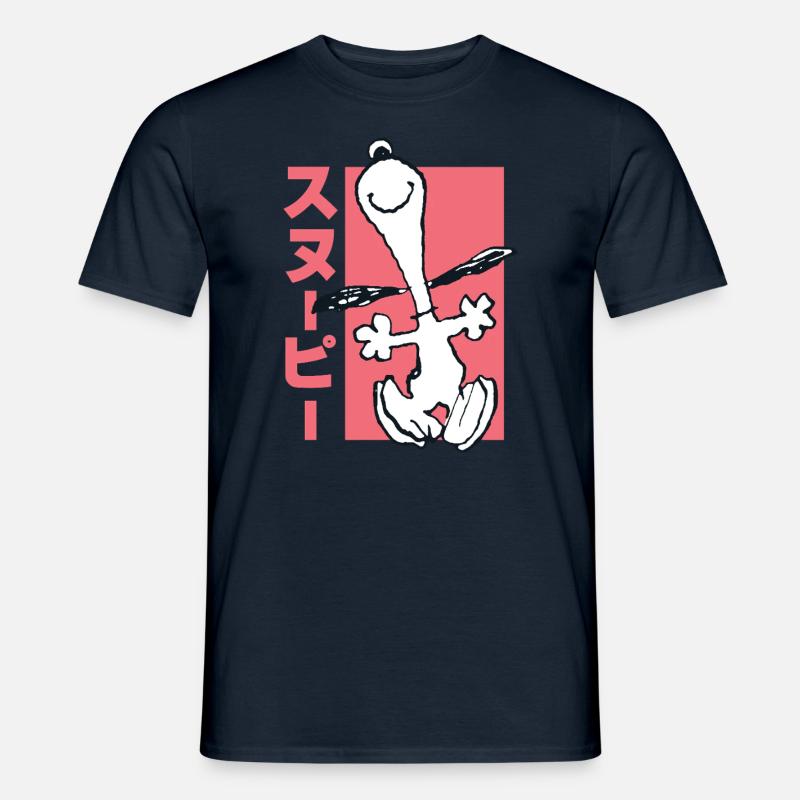 Peanuts Design Mit Rennendem Snoopy Lustig - Männer T-Shirt - Navy
