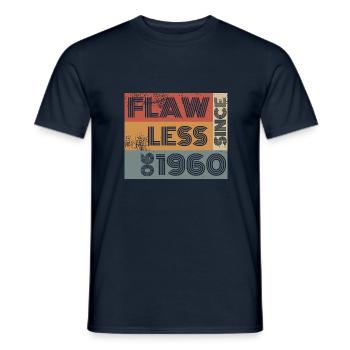 65th Birthday Flawless since 06/1960 - Men's T-Shirt - navy - Front - AI Model Male 178 light (178cm)
