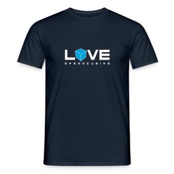 Love Speedcubing. - Men's T-Shirt - navy - Front - AI Model Male 178 light (178cm)