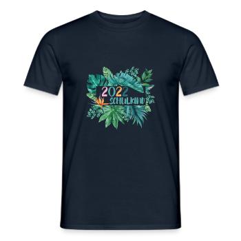 2022 Schulkind Tropische Pflanzen - Männer T-Shirt - Navy - Vorne - AI Model Male 178 light (178cm)