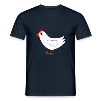 weißes Huhn lustig Geschenk Bauern Landwirte - Männer T-Shirt - Navy - Vorne - AI Model Male 178 light (178cm)