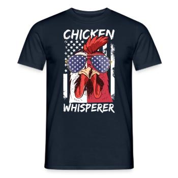 Hühnerflüsterer Chuchoteur de poulet - T-shirt homme - marine - Devant - AI Model Male 178 light (178cm)