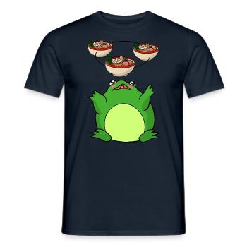 Anime Ramen und Frosch - Männer T-Shirt - Navy - Vorne - AI Model Male 178 light (178cm)