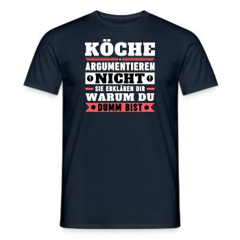 Les chefs ne se disputent pas - T-shirt homme - marine - Devant - AI Model Male 178 light (178cm)