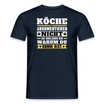 Les chefs ne se disputent pas - T-shirt homme - marine - Devant - AI Model Male 178 light (178cm)
