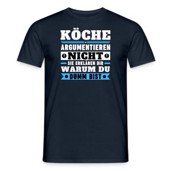 Les chefs ne se disputent pas - T-shirt homme - marine - Devant - AI Model Male 178 light (178cm)