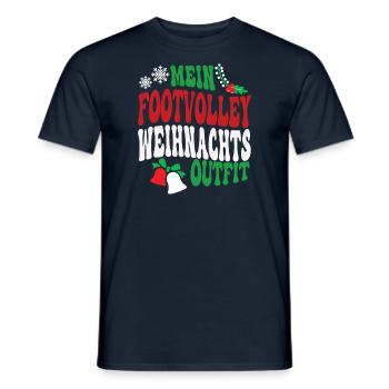 Footvolley Weihnachten Footvolleyspieler XMAS - Männer T-Shirt - Navy - Vorne - AI Model Male 178 light (178cm)