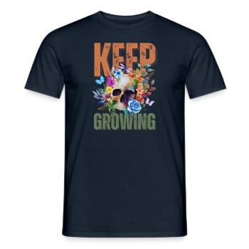 Keep On Growing - Men's T-Shirt - navy - Front - AI Model Male 178 light (178cm)
