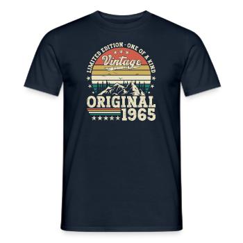 Original 1965 57. Geburtstag Geschenk Herren - Männer T-Shirt - Navy - Vorne - AI Model Male 178 light (178cm)