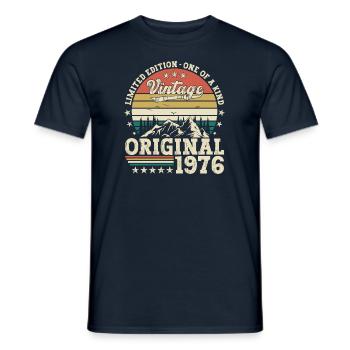 Original 1976 46th Birthday Gift Men - Men's T-Shirt - navy - Front - AI Model Male 178 light (178cm)