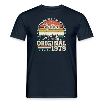 Original 1979 43ème Anniversaire Cadeau Hommes - T-shirt homme - marine - Devant - AI Model Male 178 light (178cm)
