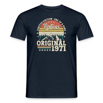 Original 1971 51st Birthday Gift Hommes - T-shirt homme - marine - Devant - AI Model Male 178 light (178cm)