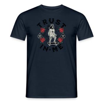 VERTRAUE AUF MICH - Männer T-Shirt - Navy - Vorne - AI Model Male 178 light (178cm)