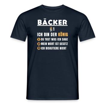 Bäcker Geschenk - Ich bin der König - Männer T-Shirt - Navy - Vorne - AI Model Male 178 light (178cm)