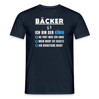 Bäcker Geschenk - Ich bin der König - Männer T-Shirt - Navy - Vorne - AI Model Male 178 light (178cm)