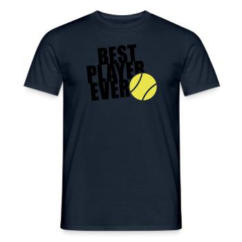 BEST TENNIS PLAYER EVER 2C - Men's T-Shirt - navy - Front - AI Model Male 178 light (178cm)
