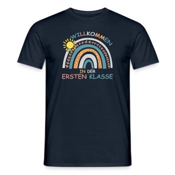 Willkommen Lehrer erste Klasse Einschulung Schule - Männer T-Shirt - Navy - Vorne - AI Model Male 178 light (178cm)