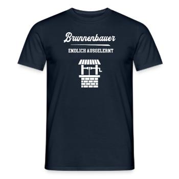Brunnenbauer Endlich Ausgelernt Lehre Azubi - Männer T-Shirt - Navy - Vorne - AI Model Male 178 light (178cm)