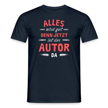 Alles wird gut denn jetzt ist der Autor da - Männer T-Shirt - Navy - Vorne - AI Model Male 178 light (178cm)