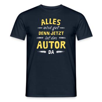 Alles wird gut denn jetzt ist der Autor da - Männer T-Shirt - Navy - Vorne - AI Model Male 178 light (178cm)