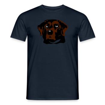 Labrador braun, blond oder schwarz - Männer T-Shirt - Navy - Vorne - AI Model Male 178 light (178cm)
