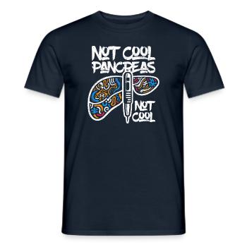 Not Cool Pancreas Not Cool - Type 1 Diabetes Shirt - Men's T-Shirt - navy - Front - AI Model Male 178 light (178cm)