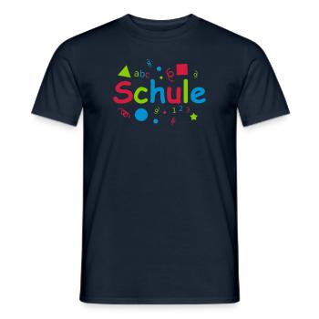 Endlich Schule Einschulung Schüler 1. Klasse - Männer T-Shirt - Navy - Vorne - AI Model Male 178 light (178cm)