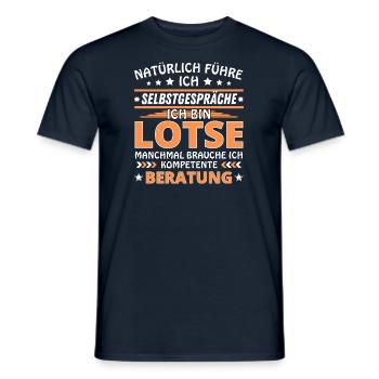 Ich führe Selbstgespräche - Lotse Edition - Männer T-Shirt - Navy - Vorne - AI Model Male 178 light (178cm)