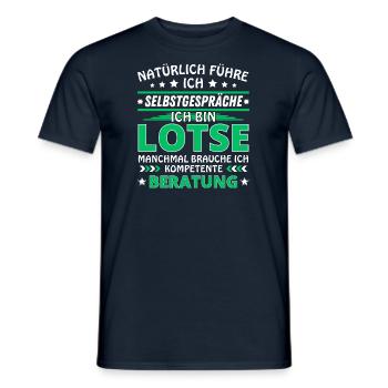 Ich führe Selbstgespräche - Lotse Edition - Männer T-Shirt - Navy - Vorne - AI Model Male 178 light (178cm)