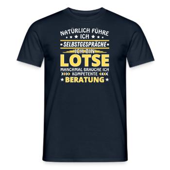 Ich führe Selbstgespräche - Lotse Edition - Männer T-Shirt - Navy - Vorne - AI Model Male 178 light (178cm)