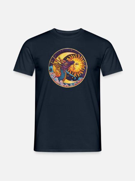 Sonnenmotiv - Männer T-Shirt - Navy