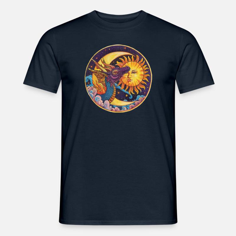 Sonnenmotiv - Männer T-Shirt - Navy