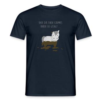 Schimmel Pony Spruch - Männer T-Shirt - Navy - Vorne - AI Model Male 178 light (178cm)