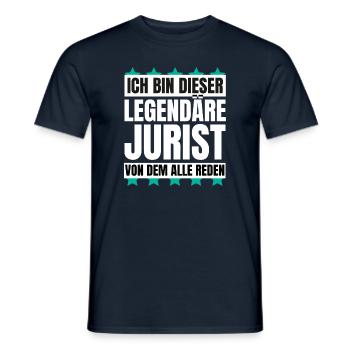 Ich bin dieser legendäre Jurist - Männer T-Shirt - Navy - Vorne - AI Model Male 178 light (178cm)