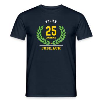 Polier Jubiläum 25 Jahre 25 jähriges Jubilaeum - Männer T-Shirt - Navy - Vorne - AI Model Male 178 light (178cm)