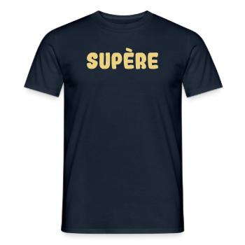 Supère papa super - T-shirt homme - marine - Devant - AI Model Male 178 light (178cm)