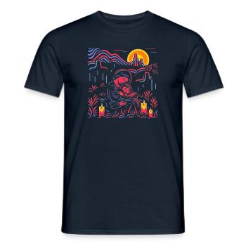 Contemplative styles: Living or experiencing pastoral care in a new way - Men's T-Shirt - navy - Front - AI Model Male 178 light (178cm)