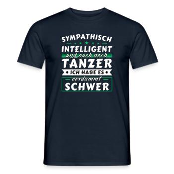 Sympathisch und intelligent - Tänzer Edition - Männer T-Shirt - Navy - Vorne - AI Model Male 178 light (178cm)
