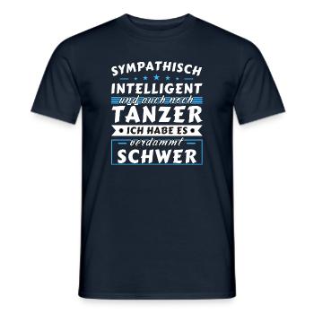 Sympathisch und intelligent - Tänzer Edition - Männer T-Shirt - Navy - Vorne - AI Model Male 178 light (178cm)