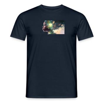 Déesse de la nature - T-shirt homme - marine - Devant - AI Model Male 178 light (178cm)
