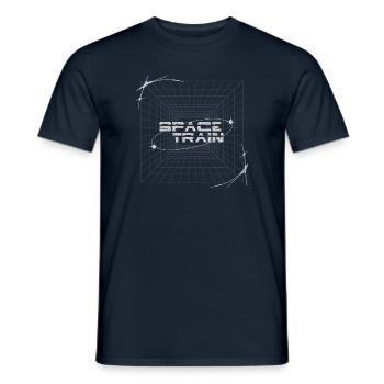 SPACE TRAIN - Männer T-Shirt - Navy - Vorne - AI Model Male 178 light (178cm)