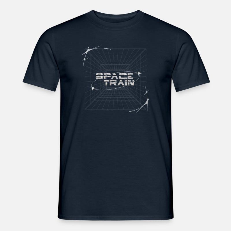 SPACE TRAIN - Männer T-Shirt - Navy