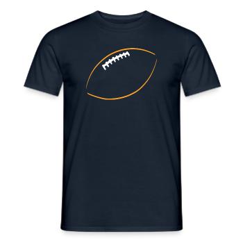 Silhouette de football américain - T-shirt homme - marine - Devant - AI Model Male 178 light (178cm)