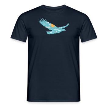 Oiseau & Soleil - T-shirt homme - marine - Devant - AI Model Male 178 light (178cm)